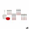 Set De Cubiertos Rojo Acero Inoxidable (8 Unidades)