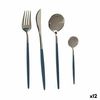 Set De Cubiertos Gris Plateado Acero Inoxidable (12 Unidades)