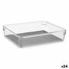 Organizador De Cajones Plástico Reciclado Gris 16 X 4,5 X 24 Cm (24 Unidades)