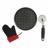 Set De Cocina Pizza Negro Acero Inoxidable Plástico 33 X 2 X 33 Cm (12 Unidades)