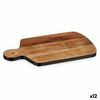 Tabla De Cortar Negro Madera De Acacia 21,5 X 1,5 X 33,5 Cm (12 Unidades)