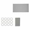 Set De Baño Gris Pvc Polietileno Eva (12 Unidades)