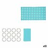 Set De Baño Azul Pvc Polietileno Eva (12 Unidades)