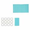 Set De Baño Azul Pvc Polietileno Eva (12 Unidades)