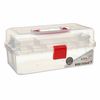 Caja Multiusos Rojo Transparente Plástico 33 X 15 X 19,5 Cm (8 Unidades)