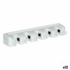 Soporte Utensilios De Limpieza Blanco Caucho Polipropileno 4,3 X 8,5 X 6 Cm (12 Unidades)