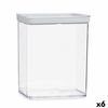 Tarro Transparente Silicona Poliestireno Abs 3,3 L 10,5 X 23,7 X 21 Cm (6 Unidades)