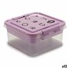 Caja-joyero Morado Transparente Plástico 24,5 X 11,5 X 26 Cm (12 Unidades)