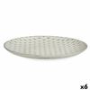 Plato Decorativo Ø 29 Cm Rombos Blanco Madera Mdf (6 Unidades)