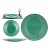 Plato Llano Verde Vidrio 27,5 X 2 X 27,5 Cm (6 Unidades)