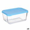 Fiambrera Snow Box Azul Transparente Vidrio Polietileno 790 Ml (12 Unidades)