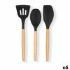 Set De Utensilios Para Cocina Madera Silicona (6 Unidades)