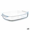 Fuente De Cocina Con Asas Transparente Vidrio De Borosilicato 2,7 L 34,4 X 6,1 X 22,3 Cm (12 Unidades)