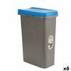 Papelera Stefanplast Azul Gris Plástico 25 L (6 Unidades)