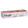 Taza Con Plato Transparente Vidrio 170 Ml (6 Unidades)