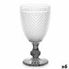 Copa Diamante Transparente Antracita Vidrio 256 Ml (6 Unidades)