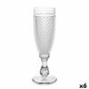 Copa De Champán Diamante Transparente Vidrio 185 Ml (6 Unidades)