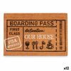 Felpudo Boarding Pass Natural 60 X 1 X 40 Cm (12 Unidades)