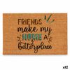 Felpudo Friends Azul Natural 60 X 1 X 40 Cm (12 Unidades)