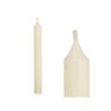 Set De Velas 2 X 2 X 15 Cm Crema (12 Unidades)