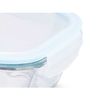 Fiambrera Transparente Silicona Vidrio De Borosilicato 2,2 L 27 X 9 X 22 Cm (6 Unidades)