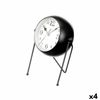 Reloj De Mesa Negro Metal 18 X 21 X 12 Cm (4 Unidades)