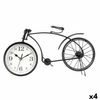 Reloj De Mesa Bicicleta Negro Metal 38 X 20 X 4 Cm (4 Unidades)