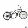 Reloj De Mesa Bicicleta Negro Metal 42 X 24 X 10 Cm (4 Unidades)