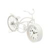 Reloj De Mesa Bicicleta Blanco Metal 42 X 24 X 10 Cm (4 Unidades)