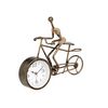 Reloj De Mesa Bicicleta Bronce Metal 27 X 22 X 10 Cm (4 Unidades)