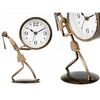 Reloj De Mesa Bronce Metal 15 X 23 X 10 Cm (4 Unidades)