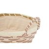 Cesta Multiusos Con Asas Redonda Trenzada Natural Metal Tela 26,5 X 12,5 X 23 Cm (24 Unidades)