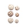 Set De Bolas Decorativas Marrón Blanco (12 Unidades)