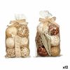 Set De Bolas Decorativas Blanco Marrón (12 Unidades)