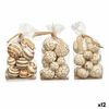 Set De Bolas Decorativas Blanco Marrón (12 Unidades)