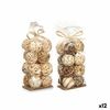 Set De Bolas Decorativas Blanco Marrón (12 Unidades)