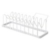 Almacenamiento Para Sartenes Y Tapas De Acero Extensibles - L 20  X A 45  X H 17.5  Cm - Blanco