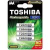 Pack De 4 Pilas Aaa Toshiba R03rt950/ 1.2v/ Recargables