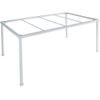 Mesa De Forja Moderna Alcolea, Ideal Mesa Camilla . Color Blanca Regulable En Dos Alturas. (120 X 70 X 72  Alta-52 Baja)