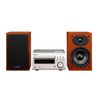 Denon Dm-41 Plata Y Madera/ Sistema Hi-fi Con Cd/ Bluetooth/ Sintonizador Fm/am