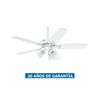 Ventilador De Techo Con Luz Hunter 50560 Builder Plus 132 Blanco / Blanco