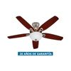 Ventilador De Techo Hunter Con Luz 50571 Builder Deluxe 132 Cereza O Nogal  / Cromado