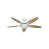 Ventilador De Techo Con Luz Hunter 50613 Contempo Blanco O Roble Claro / Blanco