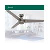 Ventilador De Techo Hunter 50622 Protos Plateado