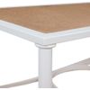 Mesa De Forja Clásica Santaella, Ideal Mesa Camilla . Color Blanca Regulable En Dos Alturas Con Tablero, Sin Aro. (120 X 70 X 72  Alta-52 Baja)