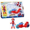 Marvel - Spidey Y Su Superequipo - Spidey Con Motocicleta - Figura - Spidey And His Amazin