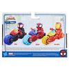 Marvel Spidey Y Su Superequipo, Iron Man Y Motocicleta - Figura - Spidey And His Amazing F