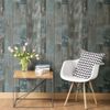 Papel De Pared Pintado Trozos Madera Gris Y Azul Dutch Wallcoverings