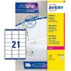 Etiquetas Para Impresora Avery L7160 Blanco 100 Hojas 63,5 X 38,1 Mm (5 Unidades)