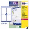 Etiquetas Para Impresora Avery L7169 Blanco 100 Hojas 99,1 X 139 Mm (5 Unidades)